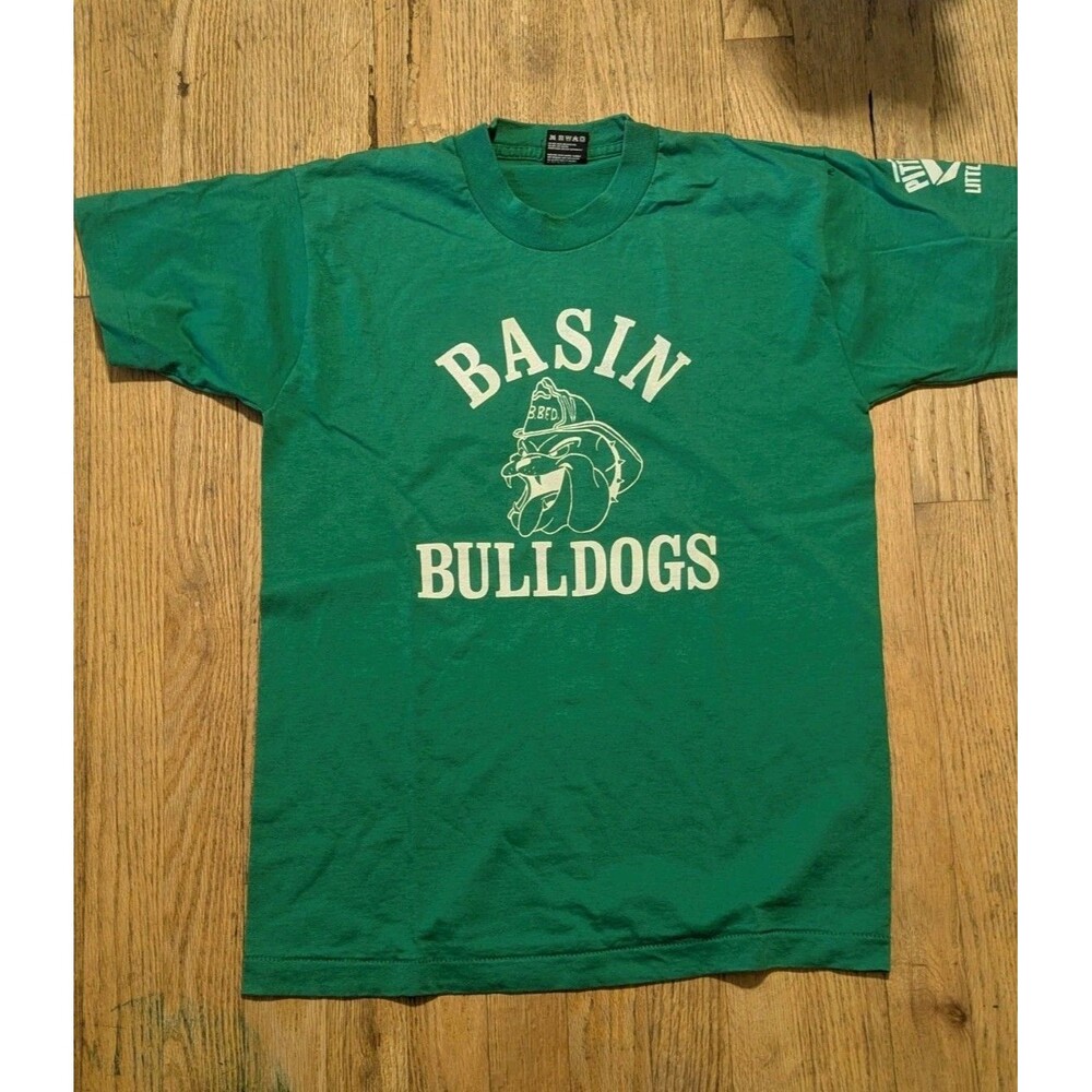 Vintage 90s Pittsford Little League Shirt Medium Single Stitch Green USA Made...